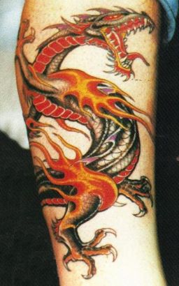 Dragon Leg Tattoo